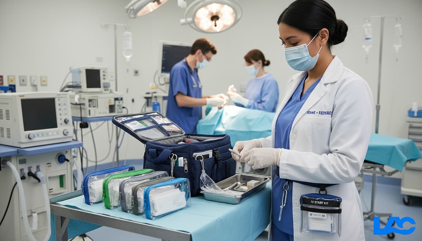 Professional medical bags and pouches for healthcare providers with organized compartments and durable design