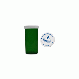 Colored Capsule Bottle - 20 Dram - Green Colored