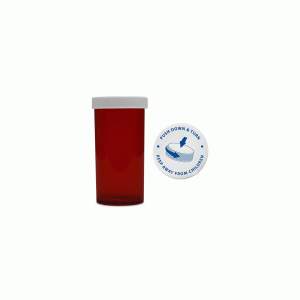 Colored Capsule Bottles Red Color - 30 Dram Size