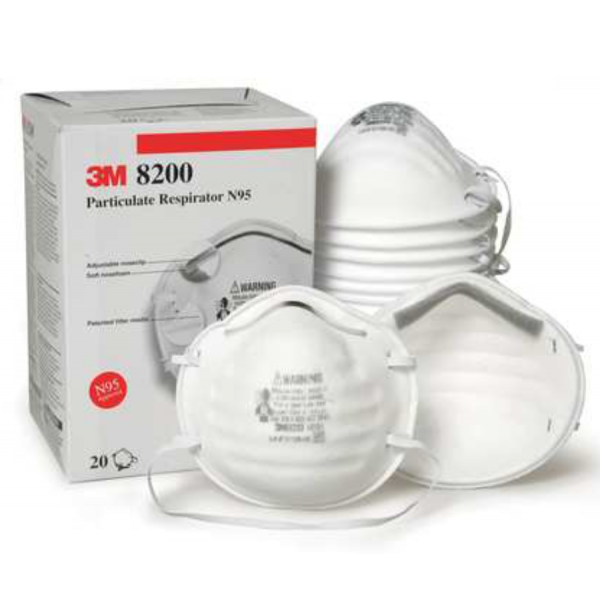 3M 8200 Respirator, N95 approved, Box of 20