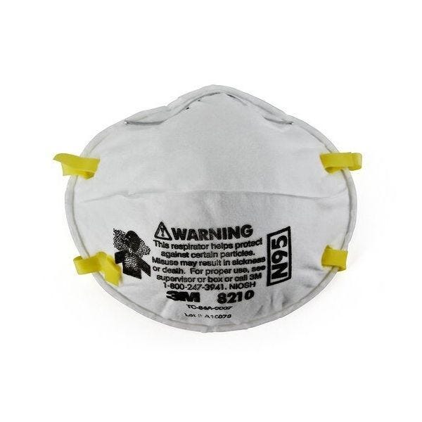 3M 8210 respirator, N95 approved, Box of 20