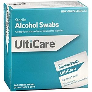 Ultimed UltiCare Sterile Alcohol Prep Pads, Box of 200