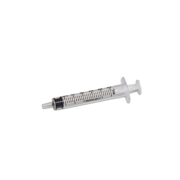 Monoject Oral Dispensing Syringe, 3mL, Clear, 100/BX