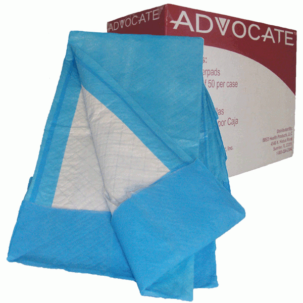 Advocate Disposable Underpads, Blue