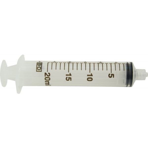 BD 20cc Syringe Only, Luer Lock Tip, 48 BX