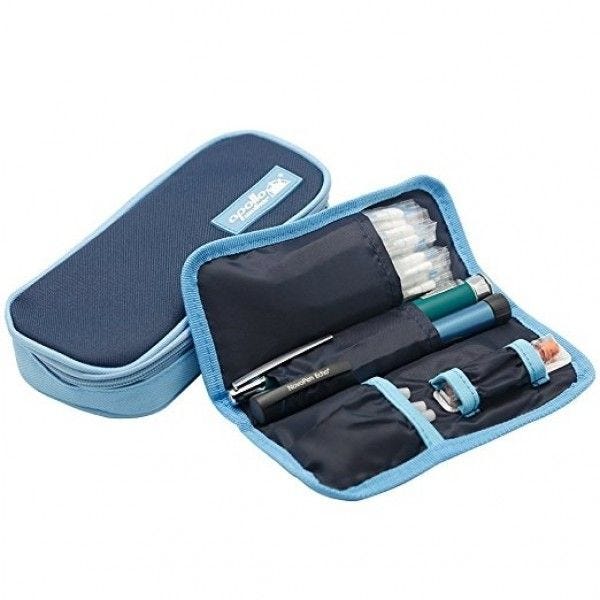 Portable Diabetic Cooler, Medical Travel Bag, Includes 2 Ice Packs