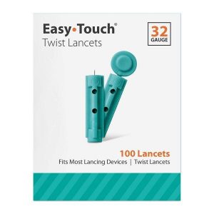 Easy Touch 32g Twist Lancets Box of 100