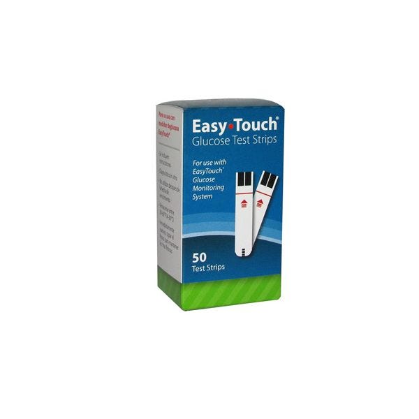 Easy Touch Glucose Test Strips, 807050, BX 50
