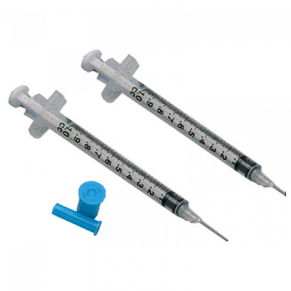 Exel Luer Slip Syringe & Needle,1cc x 25g x 1", 100/BX