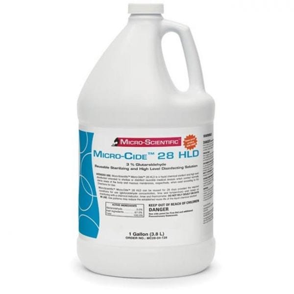 Micro-Cide 28 HLD, 3% Glutaraldehyde Reusable Sterilizing and High Level Disinfecting Solution, 1 Gallon