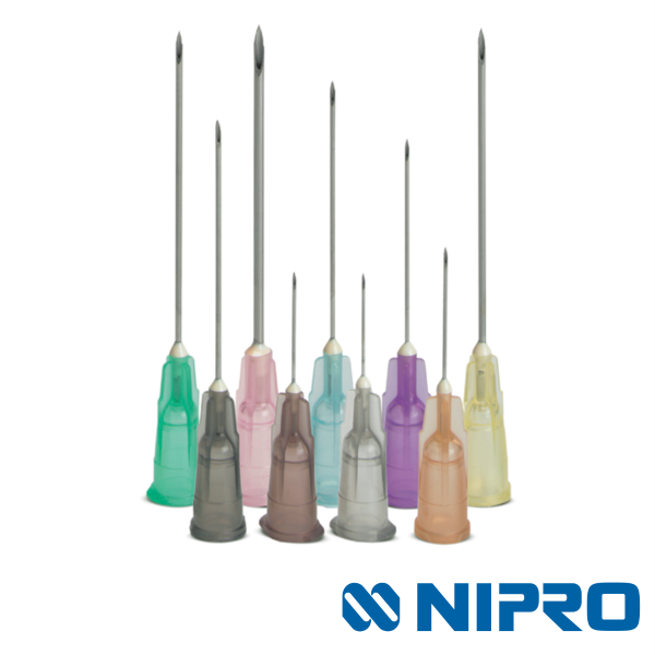Nipro Sterile Hypodermic Needles, Box of 100
