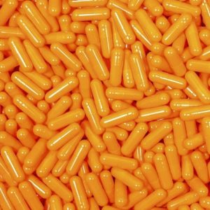 Orange Flavored Gelatin Capsules, Size 0 (Qty. 500)