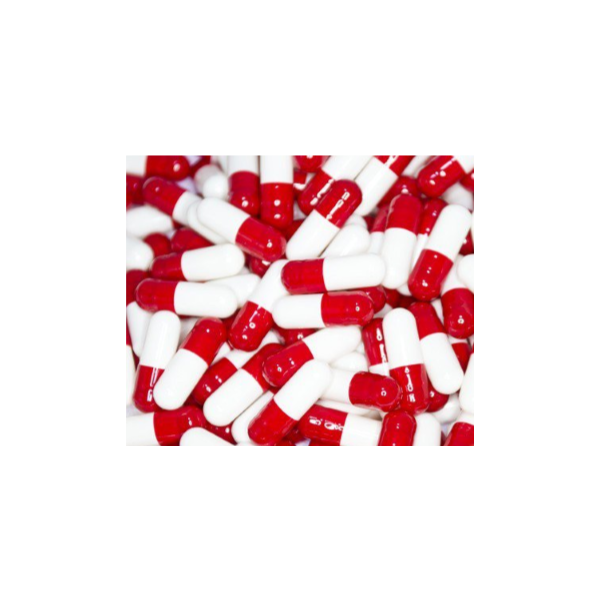 Red/White Empty Gelatin Capsules, Size 000, Qty. 500