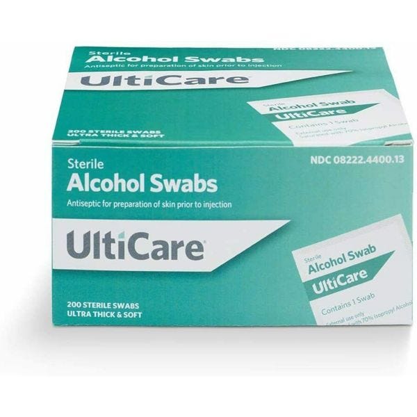Ultimed UltiCare Sterile Alcohol Prep Pads, Box of 200