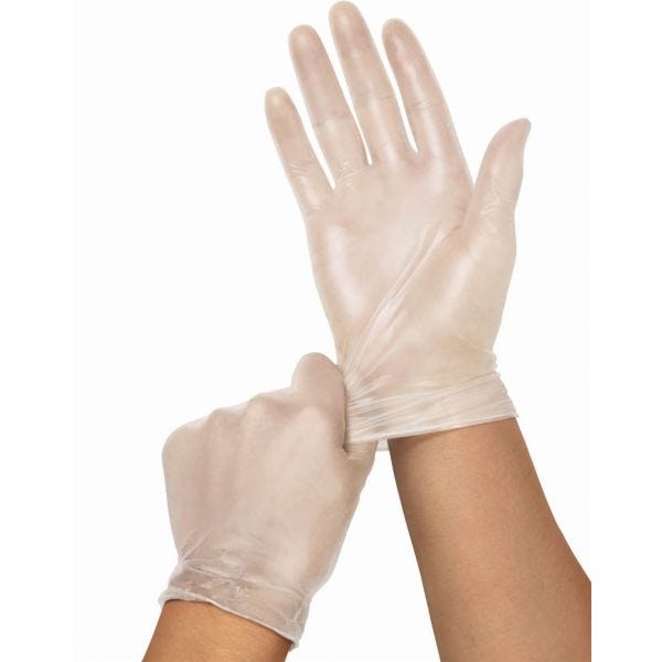 Vinyl Exam Gloves Sizes: M, L, & XL