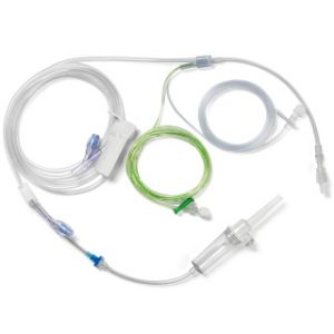 All-In-One Total Intravenous Anesthesia (TIVA) Gravity IV Administration Set  60 DropsmL with Green Striped & Clear Minibore Line  50 PerCs - HLTIVA-60