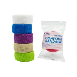 Cohesive Bandage  1 x 5 yd  Assorted  Non-Sterile - 8015AS