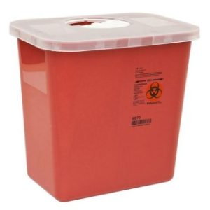 Container Sharps 2gal Polypropylene Locking Red Multiuse EA  20 EACA - 8970