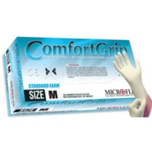 Glove Exam PF Latex Large Natural Color ComfortGrip 100Bx  10 BXCA - CFG-900-L