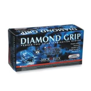 Glove Exam PF Latex Large Natural Color Diamond Grip 100Bx  10 BXCA - MF-300-L