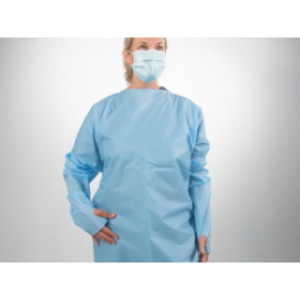 HiRisk Impervious Isolation Gowns with loop neck design  ASTM F1671 and ASTM F1670  75 PerCs - 8576
