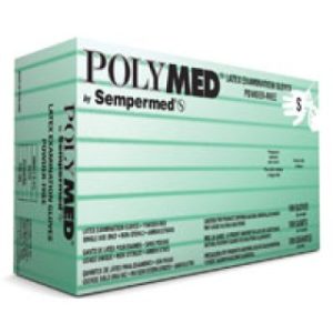 Polymed PF Latex Glove Small 100Bx  10 BXCA - PM102