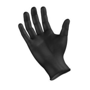 SemperForce Nitrile - Powder-Free  Latex Free  Black Nitrile Exam Gloves  Large Size - BKNF104