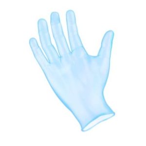 SemperGuard Blue Vinyl - Powder-Free  Latex Free Industrial Gloves  Large Size  100 GlovesBox - VBPF104