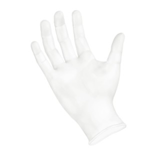 SemperGuard Vinyl - Powdered  Latex Free Industrial Gloves  Small Size  100 GlovesBox - VP102