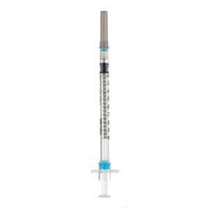 SOL-CARE 1ml TB Safety Syringe wFixed Needle 25G*58 1000Case - 100018IM