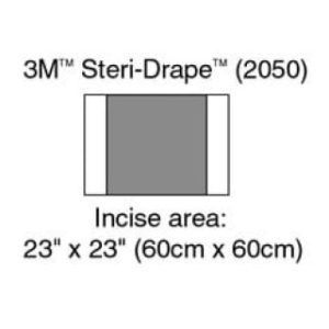 Steri-Drape 2 Incise Drape  Incise Area 60 cm x 60 cm (23 12 in x 23 12 in)  10BX  4 BXCS - 2050