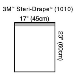 Steri-Drape Large Towel Drape  23 x 17 with Adhesive Strip & Clear Plastic  10BX  4 BXCS - 1010