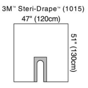 Steri-Drape U-drape  47 x 51  Non-Sterile  Clear Plastic - 1015NSD