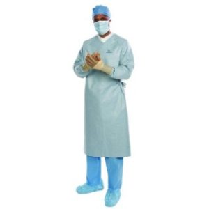 Surgical Gown with Towel Aero Chrome Adult 2X-Large Silver Sterile AAMI Level-4  28 PerCs - 44675