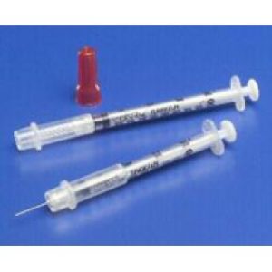 Syringe 1cc 28gx12 Monoject TB Safety w Needle 100Bx  5 BXCA - 8881511201