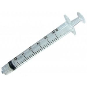 Syringe 3cc LL wo Needle Shelf Pack 200Bx  4 BXCA (Part number 100104-001 Rev A) - 309657