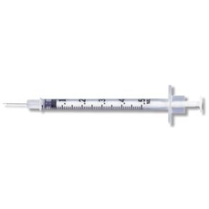 Syringe .5cc 27gx12 TB w Permanently Attached Needle 100Bx  5 BXCA - 305620