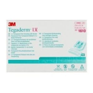 Tegaderm I.V. Transparent Film Paediatric Dressing with Border  5cm x 5.7cm  100BX  4 BXCS - 1610