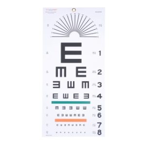 Tumbling E Eye Test Chart  20ft  1EA - 3051